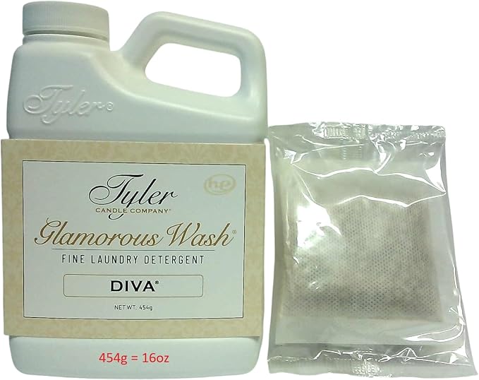 Tyler Candle Wash Diva 16 Fl Oz Laundry Detergent/w Dryer Sachet Single Pouch ilxl