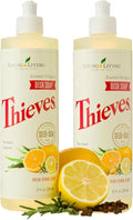 Young Living Thieves Essential Oil Infused Dish, 12fl.oz Bottles, Gentle on Hands, and has a Fresh, Citrus Scent, Soap Dispenser, Bathroom Accessories