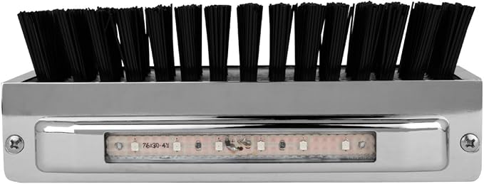 GG Grand General Chrome Aluminum 7-1/2" (L) x 2-5/8" (H) x 3" (D) Boot Caddies, black brush w/amber/clear led, 98981
