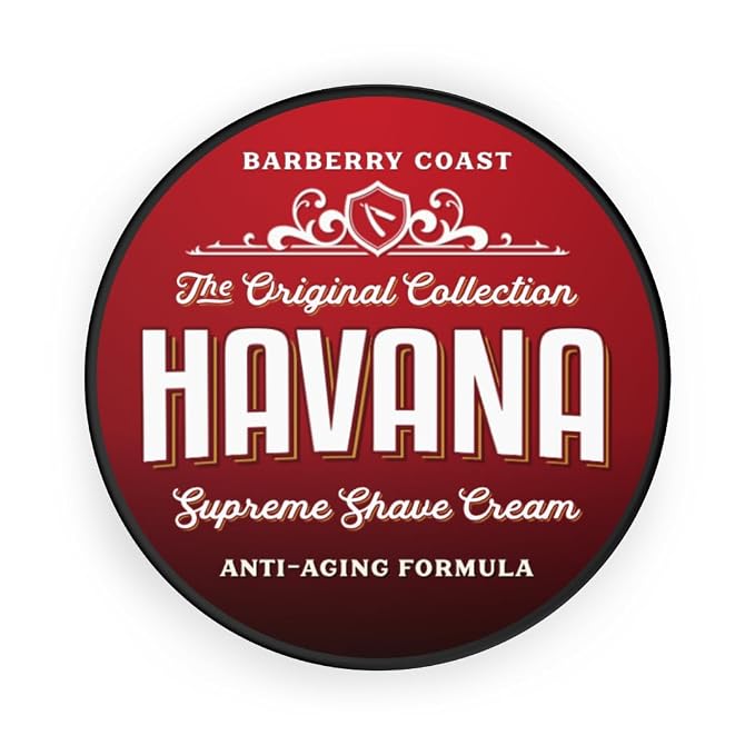 Havana Supreme Shaving Cream for Men, Age-Defense & Anti-Aging Formula - Scent: Tobacco, Vanilla, Coco Bean - Made with Shea Butter, White Tea & All Natural Ingredients