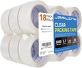 JARLINK 18 Rolls Clear Packing Tape, Heavy Duty Packaging Tape | 2.7mil Thick and 1.88" Wide. 60 Yards per Roll, 1080 Total Yards. Moving Supplies for Shipping Packaging Sealing