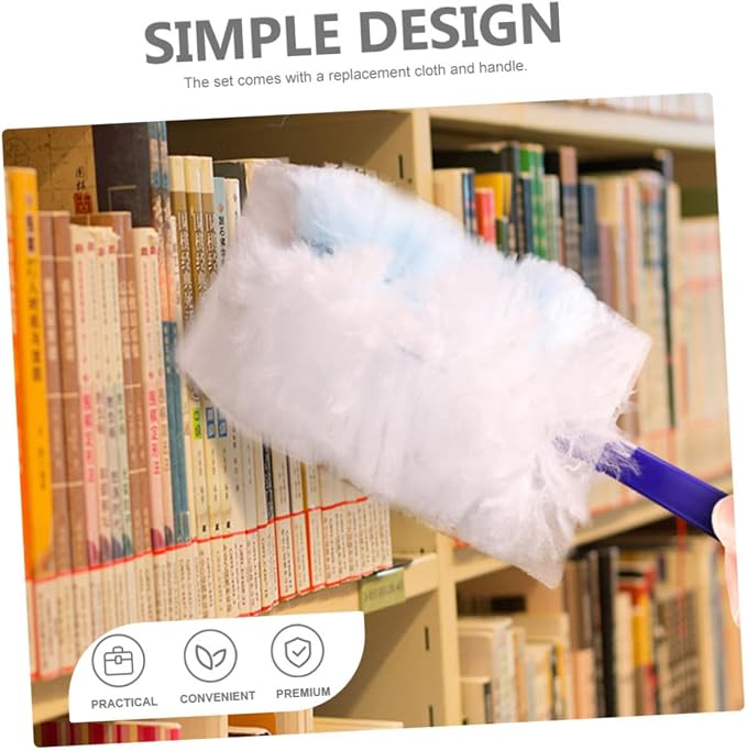 PRETYZOOM Disposable Hand Duster Brush with Handle for Easy Dust Cleaning Versatile Static Duster for Furniture Floors and Ceiling Fans