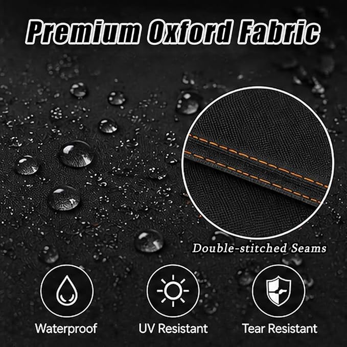 BBQ Grill Cover for Cuisinart Woodcreek 4-in-1 Pellet Grill,Outdoor Barbecue Protectors Weatherproof UV Resistant Oxford Fabric Shield Outdoor Cooking Tools Accessories