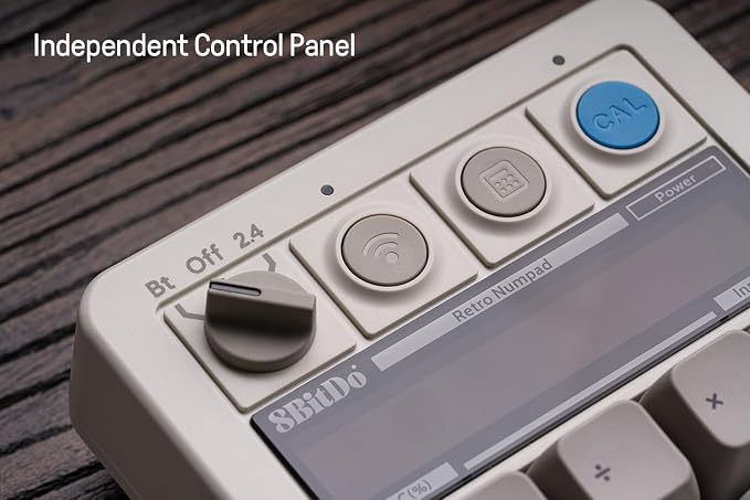 8Bitdo 18 Key Retro Mechanical Numpad, Supports PC & Standard Calculator Mode, Hot-swappable, PC Calculator Shortcut Button, Bluetooth/2.4G/Wired for Windows and Android - M Edition