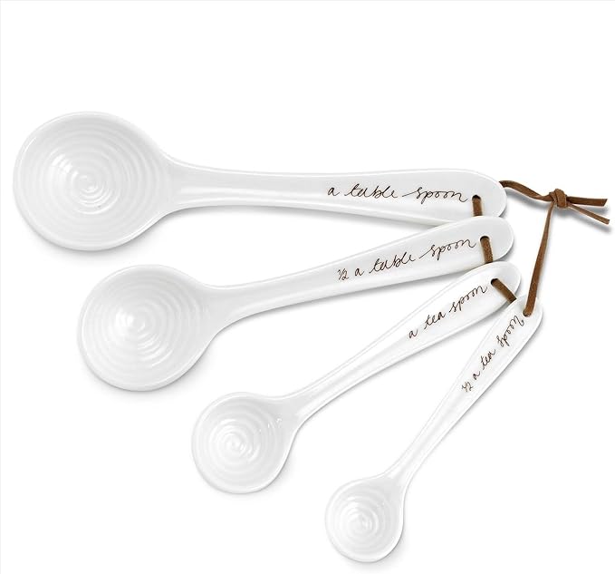 Portmeirion Sophie Conran Measuring Spoons, White, Set of 4