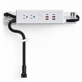 Drawer Outlet Kit USB C PD20W Fast Charging Station USB Power Cabinet Plug Charging Strip Recessed Vanity Table Box Desk Nightstand Mount Organizer, 14 AWG Power Cable for Kitchen Bedroom-White