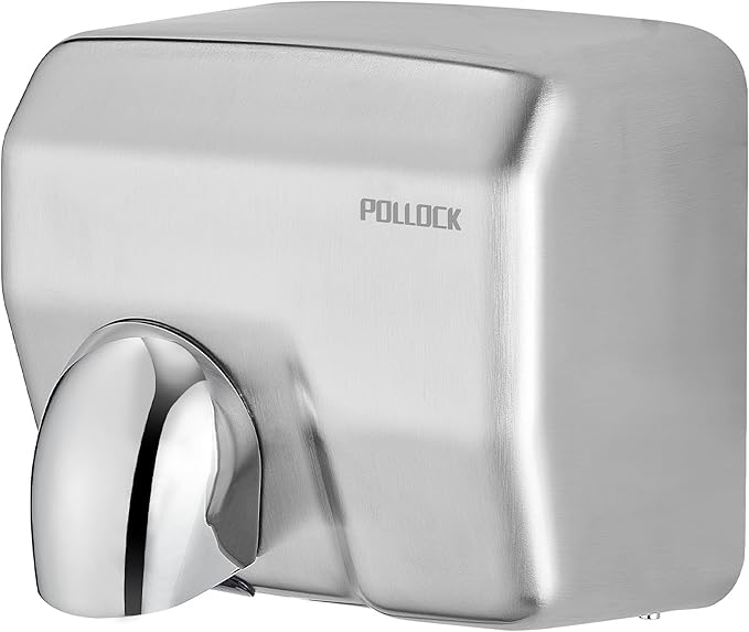 Commercial Hand Dryer Wall Mounted,Stainless Steel Electric Hand Dryer for Bathroom,1600 W Automatic High Speed Warm Wind Hand Blower,110V Plug in,8-10s Second Dry,for Industry Business Restrooms