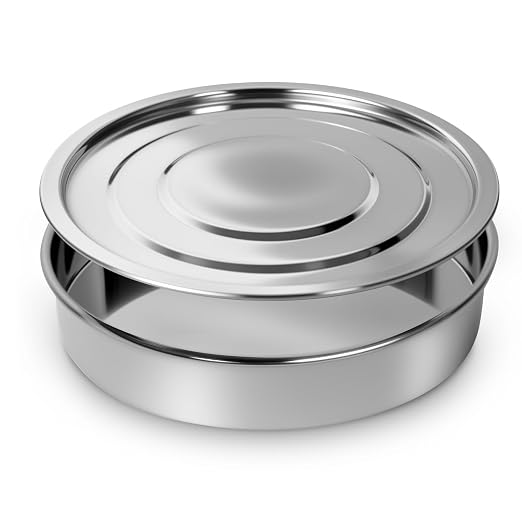 Lab Sieves Pan with Lid,LVDALAB All 304 Stainless Steel Test Sieve, Sample Test Sieves for Industrial Laboratory, 20cm/8'' Dia, 4cm/1.57'' Height