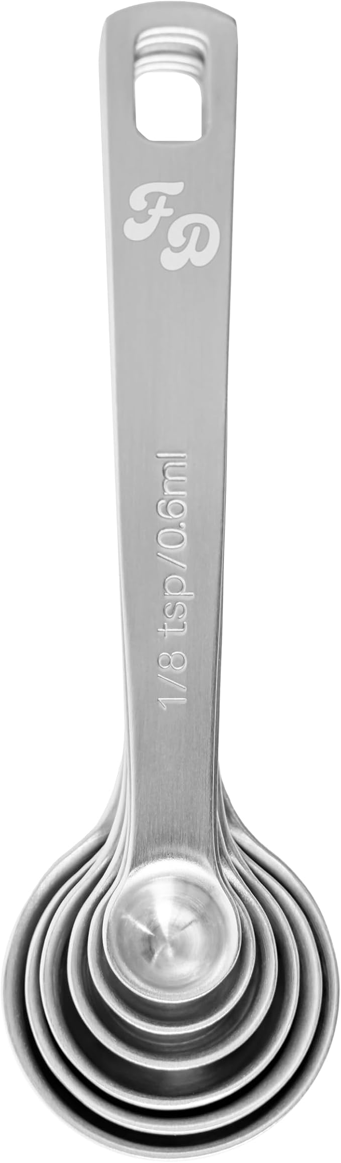Fat Daddio's MS-06 Stainless Steel Measuring Spoons Set, 6 spoons, Kitchen Gadgets for Baking & Cooking