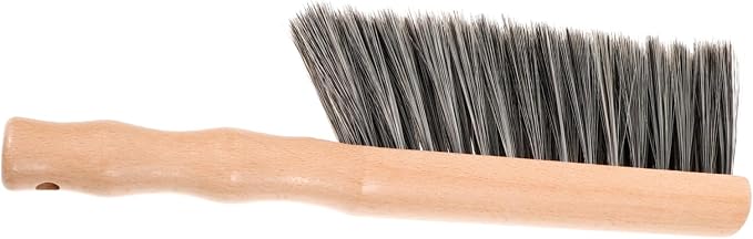 minkissy 4pcs Ergonomic Handle Soft Bristle Brush for Fireplace Bench Cleaning Kitchen Countertop