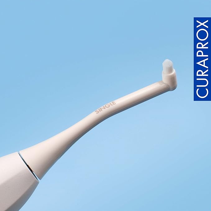 Curaprox Hydrosonic Brush Heads Single Duo – for Precision Cleaning of Braces, Implants & Gum Line | Sonic Toothbrush Replacement Heads, 2-Pack | Swiss Made