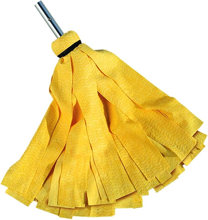Shurhold Wave Mop - 3-in-1 Boat Mop with Wash, Scrub, and Squeegee Head; Absorbent, Mildew-Resistant, Non-Scratch & Easy to Replace - Yellow