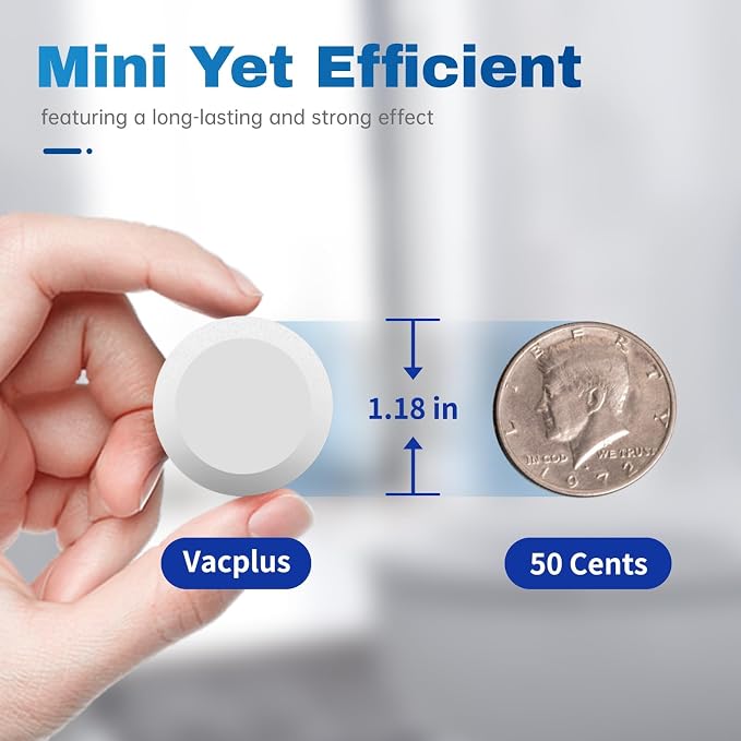 Vacplus Toilet Bowl Cleaner Tablets 30 PACK New Packaging, Automatic Toilet Bowl Cleaners with Bleach for Deodorizing and Descaling, Bathroom Cleaner