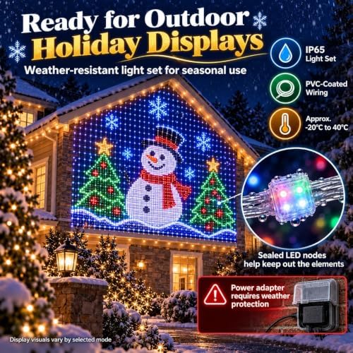 Smart Animated Christmas Tree Lights - App Control, DIY Pixel Light Show (2m*2m)