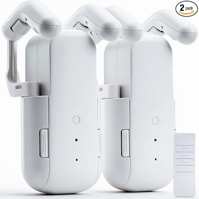 Smart Electric Curtain Opener Bluetooth Remote 20m Range | 4000mah Type-C Battery 6-Month Runtime | Compatible Roman T U Tracks | Easy Installation For Home Office Seniors
