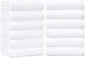 Amazon Basics Soft and Thick Cotton Hand Towels for Bath, Kitchen, Gym, 16 x 26 in, White, 12-Pack