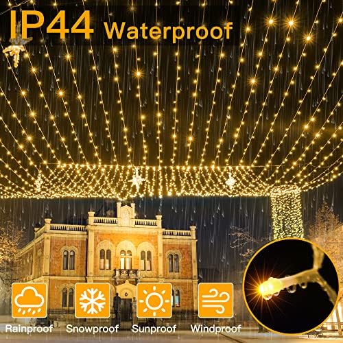 Ollny Christmas Lights Outdoor 800LED 262FT, Warm White Plug in Fairy Light