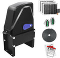 TOPENS DKC1100S Solar Sliding Gate Opener Chain Drive Automatic Gate Motor for Heavy Driveway Slide Gates Up to 2600 Pounds, Electric Gate Operator Battery Powered with Solar Panel Remote Control Kit