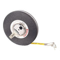 Starrett Closed Reel Long Line Tape with Nylon Rollers, Rewind Mechanism, and Folding Hook Ring - 30m Length, 3/8" Width, 1mm Graduation, L8 Graduation Style Number - 530-30CM