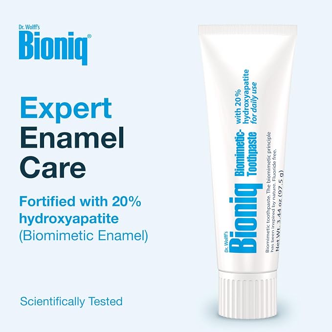 Bioniq Classic 20% Hydroxyapatite Toothpaste 3.44 Oz | bioHAP and Fluoride Free Toothpaste for Daily Use, Clinically Tested, Expert for Enamel and Gum Care, 3.44 Oz 1 Pack