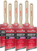 Wooster Brush 5221-2-1/2 Silver Tip Angle Sash Paintbrush, 2-1/2-Inch (Pack of 6)