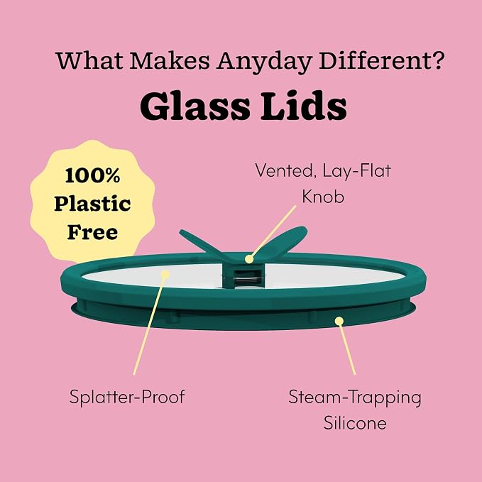Anyday 2-Pack 2-Cup Glass Food Storage Set (Black Sesame) | Plastic-Free, Frosted Glass Meal Prep Bowls, Stackable Airtight Container, Vented Silicone Lid, Microwave-Safe Reheating