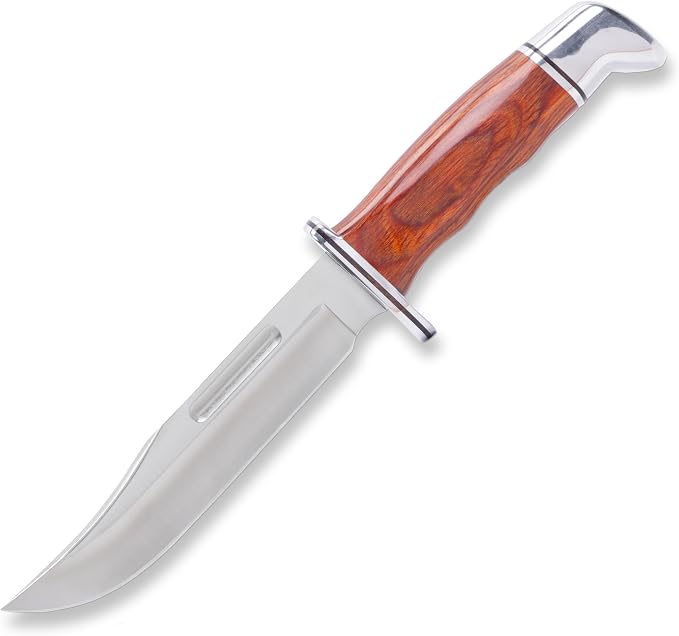 Buck Knives 119 Special Hunting Knife, 6" Fixed Blade, Full Tang Design, DymaLux Cocobolo Heritage Handle, 420HC Stainless Steel Clip Point Blade, Sheath Included, Knife Made in the USA, 7.5 oz