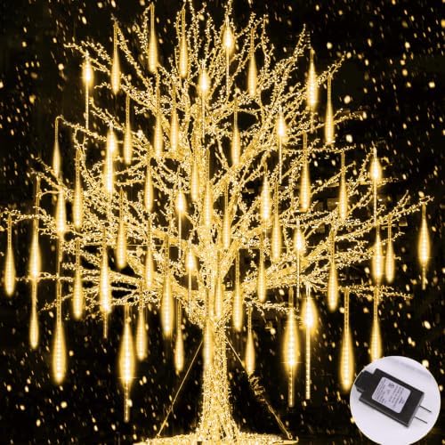 Brightown Meteor Shower Lights Outdoor, 16Inch 20 Tube 720 LED Icicle Light