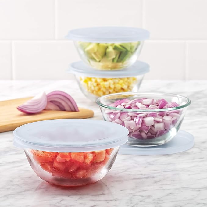 OXO Good Grips 8-Piece Glass Prep Bowl Set, Small 295ml - Pack of 2