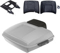 Advanblack 2024 Road Glide Razor Tour Trunk Pack Compatible with Road King FLHR Street Glide FLHX Road Electra Glide 2014-2025 Mounting Rack, Backrest & Stitching Liners (Billiard Gray)