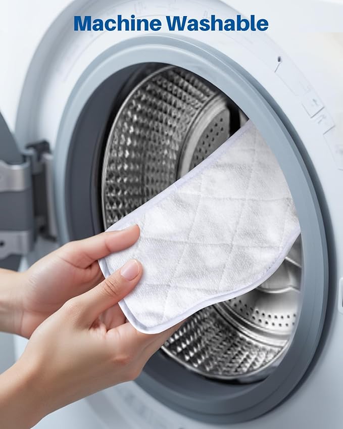 LABIGO Steam Mop Replacement Pads - 6 Pack Machine Washable Microfiber Cloths, Reusable Carpet Cleaning Pads