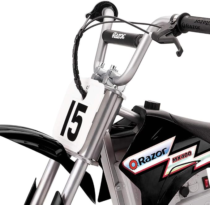 Razor Dirt Rocket Ride On 24V Electric Toy Motocross Motorcycle Dirt Bike, Speeds up to 14 MPH, 1 Black MX400 &1 Red MX350