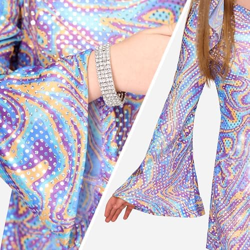 Spooktacular Creations Halloween Costume for Girls, Kids Disco Costume, Girls 70s Outfit, Kids Hippie Dress for Parties