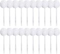 Eaasty Toilet Bowl Brush with Long Plastic Handle Bulk Disposable White Soft Swab Toilet Bowl Cleaners Mop with Silk Cotton Brush for Bathroom, 11 x 4.3 Inch(20 Pack)