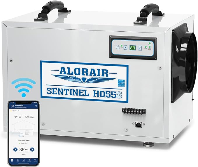 ALORAIR Smart Wi-Fi Crawl Space Dehumidifier 120 PPD - APP Control, Energy Star 2026, Auto-Defrost Crawlspace Dehumidifiers for Basement & Commercial Use