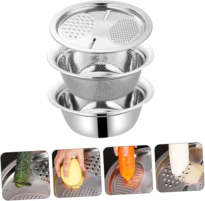 Kitchen Grater Basin Vegetable Cutter Zester Grater Peelers for Kitchen Easy Drainage
