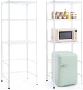 Briwooody 3-Tier Detachable Mini Fridge Stand Shelf with Storage Adjustable Refrigerator Storage Rack and Microwave Organizer Shelf for Kitchen Dorm Apartment Living Room Office Coffee Bar