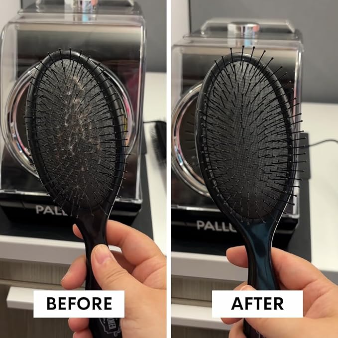 Pallure Automatic Hair Brush Cleaner – Removes Hair And Disinfects In Seconds, Removes Dust & Build Up from Hair Brushes – Salon & Home Cleaning Tool for Stylists and Beauty Lovers