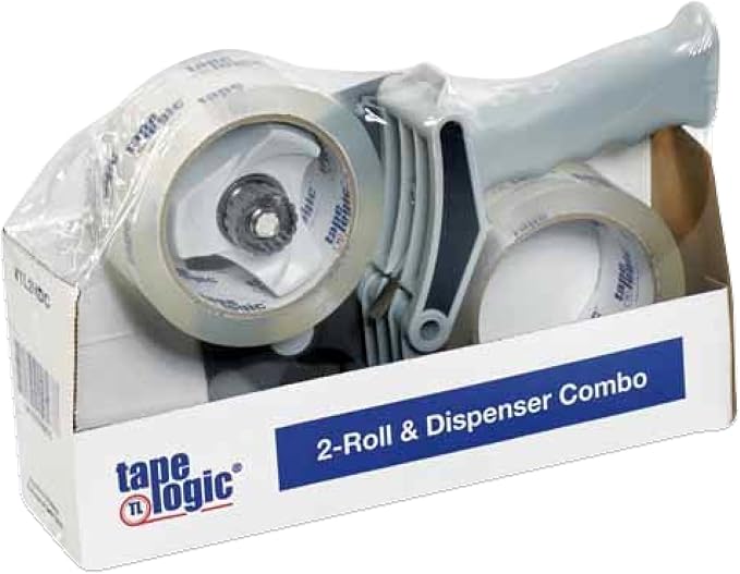 Tape Logic Packing Tape 2-Rolls & Dispenser, 2" x 55 yd 2.6 Mil - Heavy Duty Clear Packaging Tape Roll for Shipping, Moving, Order Fulfillment