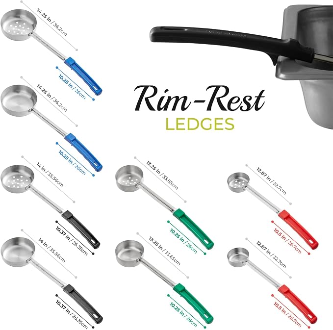 Portion Control Serving Spoon, Cooking Utensils, Set of 8, Weight Loss Bariatric Diet, Gastric Sleeve, Bariatric Surgery Must Haves, Cooking Spoons and Skimmers Set, 4 Solid & 4 Perforated, Cucharas