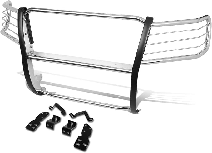 Auto Dynasty Stainless Steel Front Bumper Headlight/Grille Brush Guard Compatible with 07-14 Chevy Suburban 1500/Tahoe/Avalanche