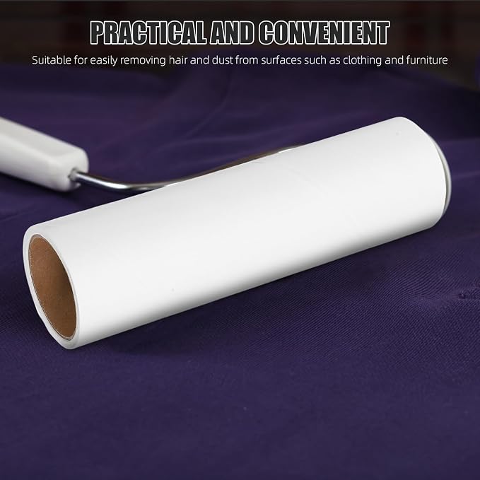 Heavy-Duty Lint Roller Replacement Refills 10 Rolls Extra Sticky Pet Hair Remover Paper Core 38mm Inner Diameter for Clothes, Carpet, and Furniture Cleaning