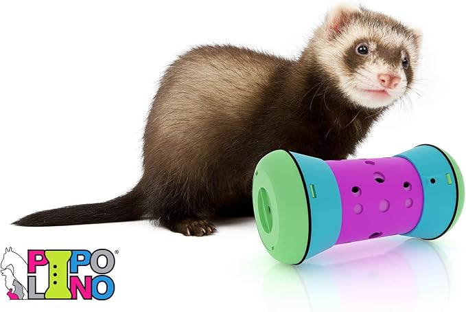 PIPOLINO Cat S Blue, Green and Pink - Mobile Adjustable Dry Food Dispenser