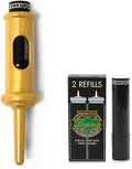 Cork Pops Original Wine Bottle Opener, 6.5 Inch – Made in USA, Effortless Push-Button Cork Removal, Includes Cartridge (Opens Up to 60 Bottles) (Gold, 3 Cartridges)