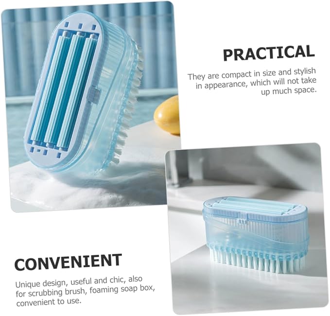 Alipis 5pcs Foaming Soap Dispenser Scrubbing Brush Dual-Sided Soap Box for Home Use for Bathroom Kitchen and Laundry Cleaning Lake