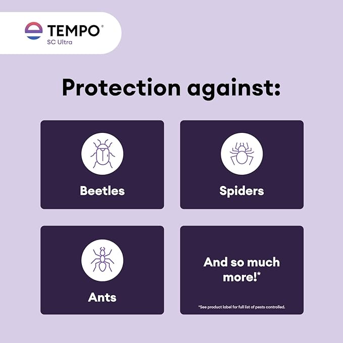 Tempo SC Ultra Insecticide Concentrate 900 ml | Fast-Acting Residual Pest Control | Liquid Indoor/Outdoor Bug Killer | Broad-Spectrum Control for Ants, Spiders, and Other Crawling Insects.