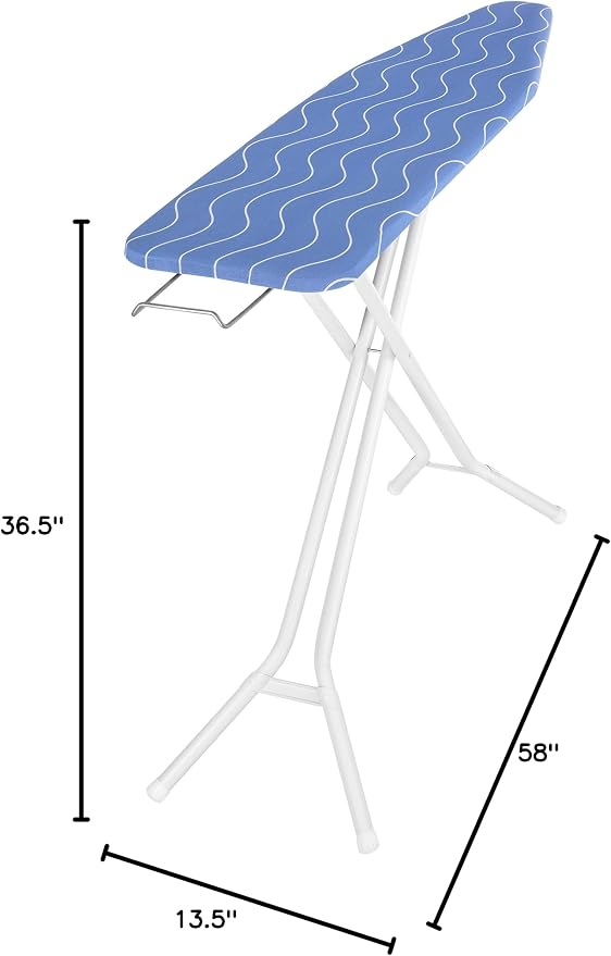 Whitmor 4-Leg Ironing Board, Blue Cover