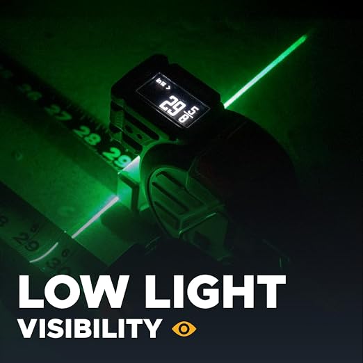 REEKON T1 Tomahawk Digital Tape Measure 25 Ft – Professional Measuring Tool with Green Laser, E-Paper Display, 1,000+ Measurement Memory, Bluetooth Connectivity, 15 Hour Battery Life