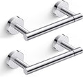 FORIOUS Toilet Paper Holder Wall Mount, Stainless Steel Rustproof Double Post Pivoting Tissue Roll Holder for Bathroom, Commercial Toilet Paper Dispenser (2 Pack, Chrome)