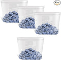 100% Platinum Silicone Reusable Food Storage Bags, 4 Pack, 17fl.oz/500ml | Premium Silicone Reusable Storage Bag, Stand-Up Wide-Mouth Ziplock, X-Small Size, Freezer Microwave Dishwasher Safe, Clear